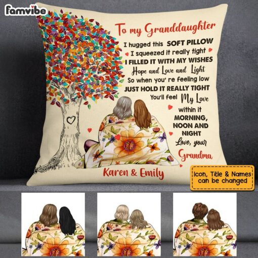 Personalized Granddaughter Love Tree Pillow