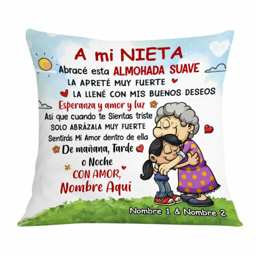 Personalized Granddaughter Nieta Spanish Pillow