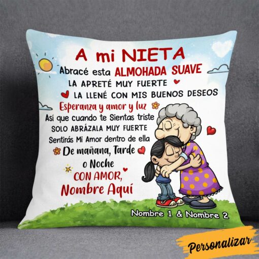 Personalized Granddaughter Nieta Spanish Pillow