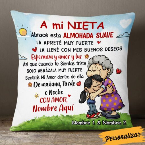 Personalized Granddaughter Nieta Spanish Pillow