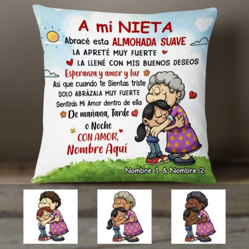 Personalized Granddaughter Nieta Spanish Pillow