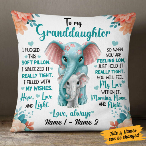 Personalized Granddaughter Pillow