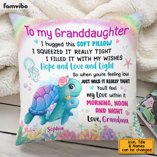 Personalized Granddaughter Sea Animals Hug This Pillow