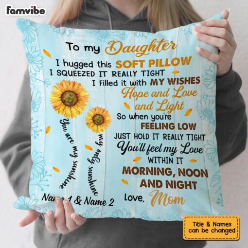 Personalized Granddaughter Sunflower Pillow