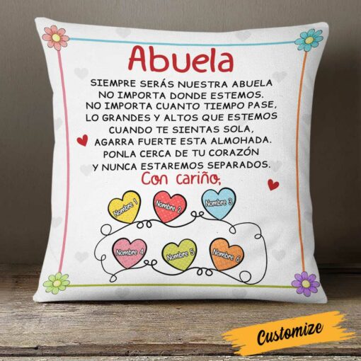 Personalized Granddaughter To Spanish Grandma Pillow