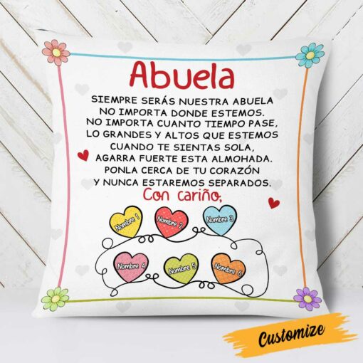 Personalized Granddaughter To Spanish Grandma Pillow