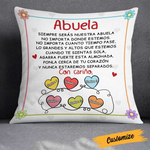 Personalized Granddaughter To Spanish Grandma Pillow