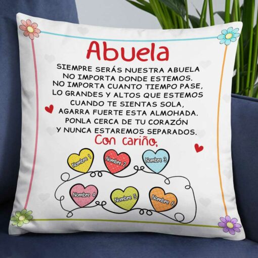 Personalized Granddaughter To Spanish Grandma Pillow