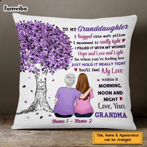 Personalized Granddaughter Tree Pillow