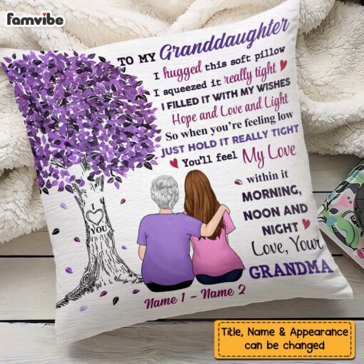 Personalized Granddaughter Tree Pillow