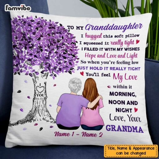 Personalized Granddaughter Tree Pillow