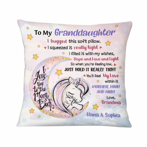 Personalized Granddaughter Unicorn Pillow