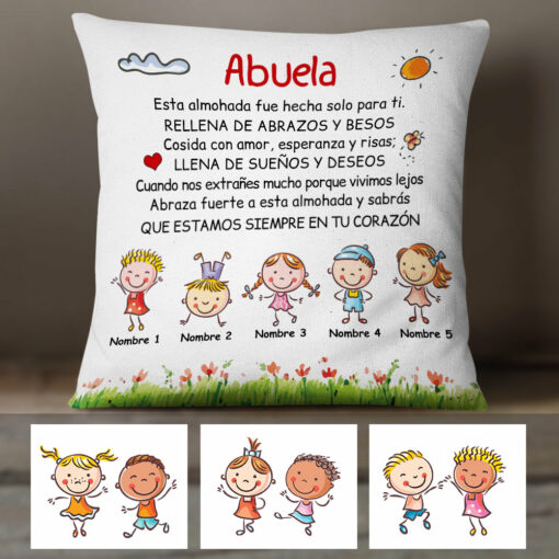 Personalized Grandma Abuelita Spanish Pillow