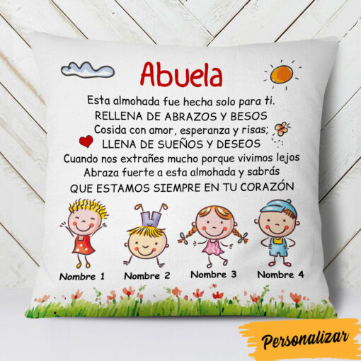 Personalized Grandma Abuelita Spanish Pillow