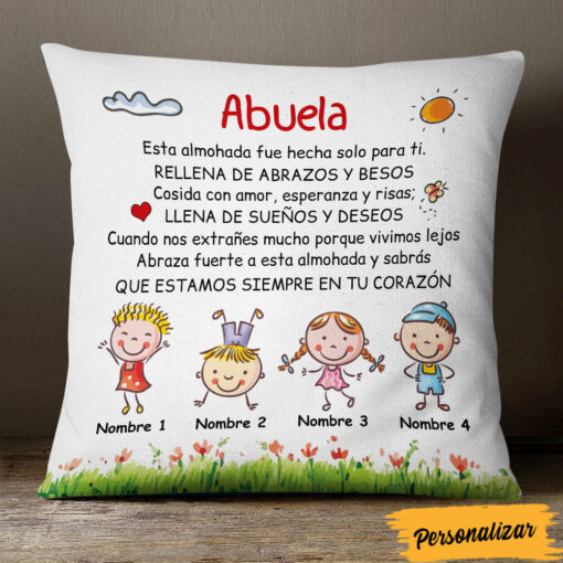 Personalized Grandma Abuelita Spanish Pillow