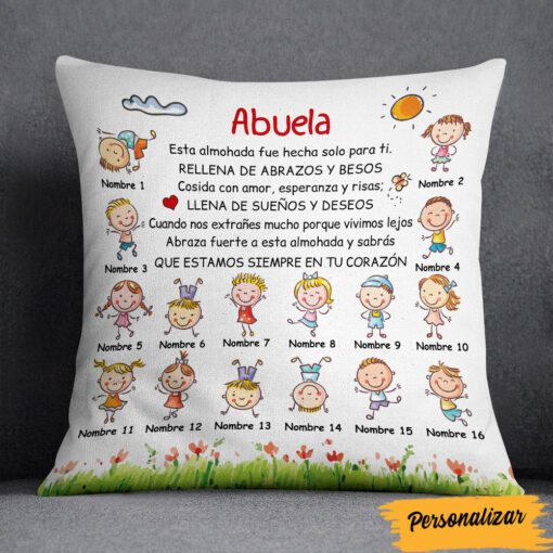 Personalized Grandma Abuelita Spanish Pillow