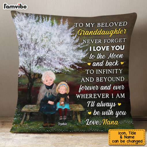 Personalized Grandma And Granddaughter Pillow