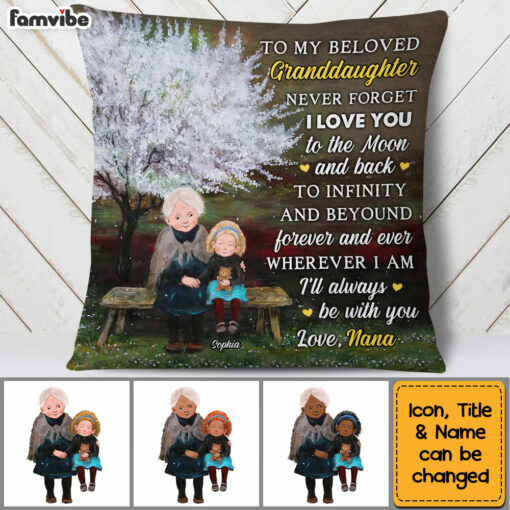 Personalized Grandma And Granddaughter Pillow