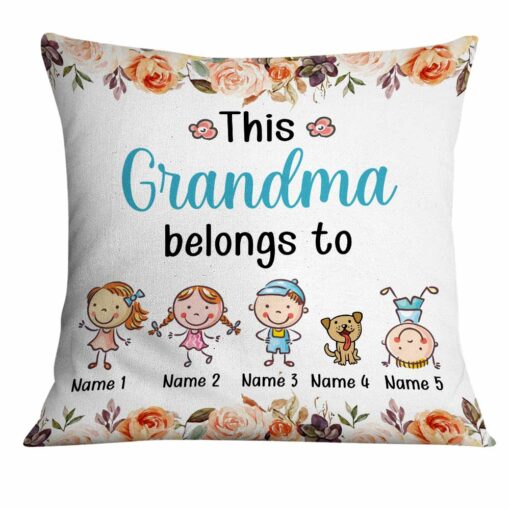 Personalized Grandma Belongs To Pillow