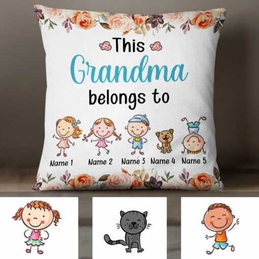 Personalized Grandma Belongs To Pillow