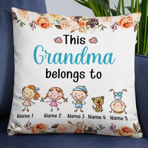 Personalized Grandma Belongs To Pillow