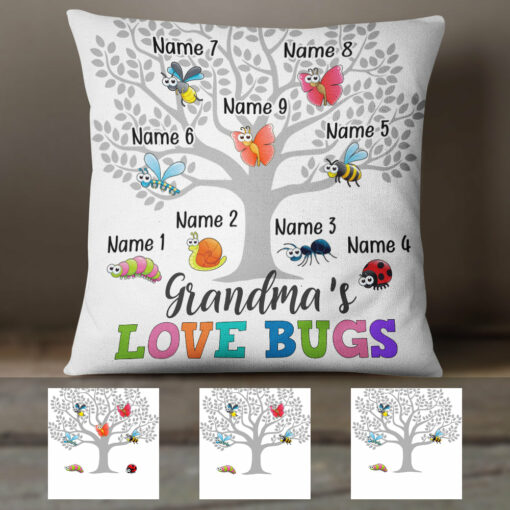 Personalized Grandma Bugs Pillow