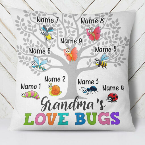 Personalized Grandma Bugs Pillow