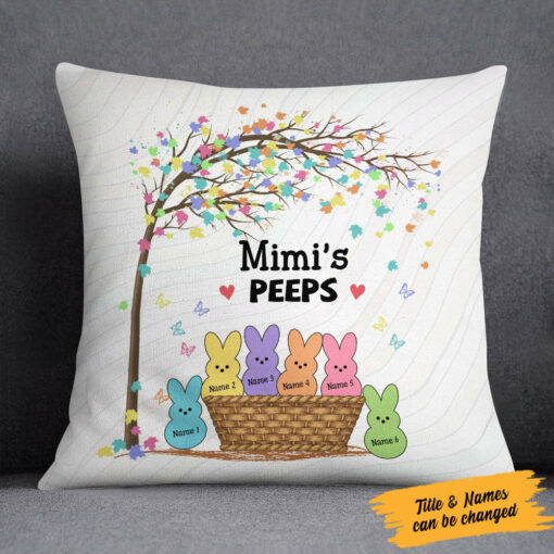 Personalized Grandma Bunny Easter Pillow