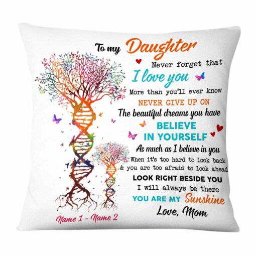 Personalized Grandma Granddaughter Mom Daughter Pillow