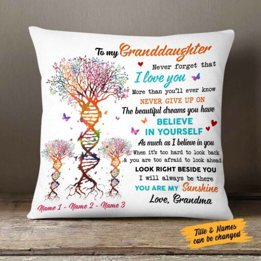 Personalized Grandma Granddaughter Mom Daughter Pillow