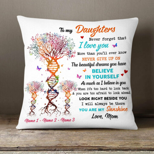 Personalized Grandma Granddaughter Mom Daughter Pillow