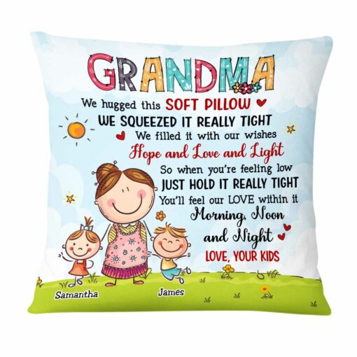 Personalized Grandma & Grandkids Pillow