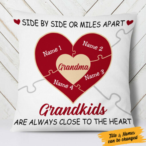 Personalized Grandma Heart Pillow