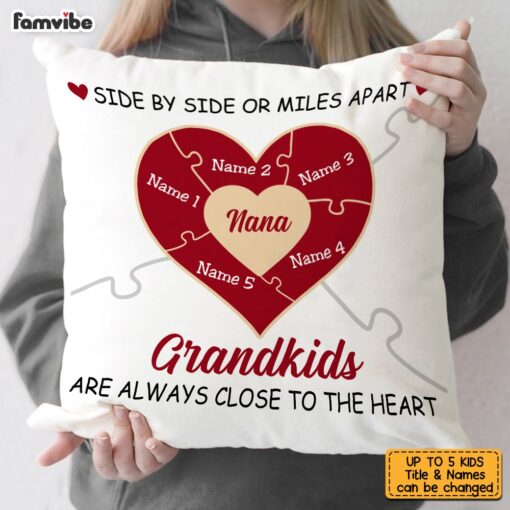 Personalized Grandma Heart Pillow