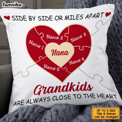 Personalized Grandma Heart Pillow