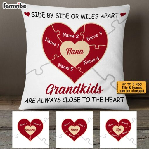 Personalized Grandma Heart Pillow