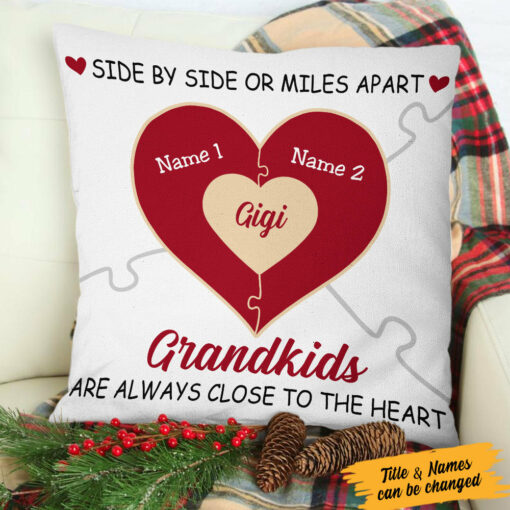 Personalized Grandma Heart Pillow