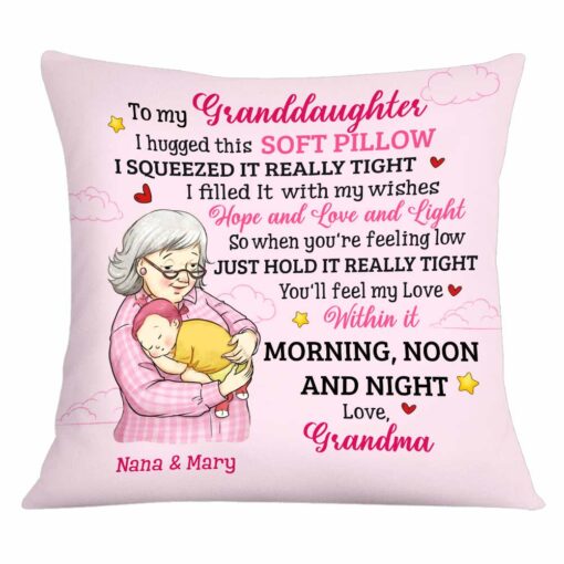 Personalized Grandma Holding Granddaughter Pillow