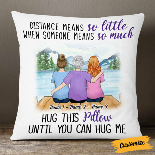 Personalized Grandma Mom Granddaughter Pillow