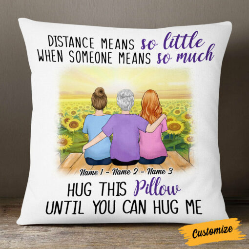 Personalized Grandma Mom Granddaughter Pillow