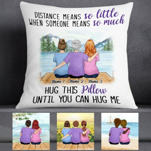 Personalized Grandma Mom Granddaughter Pillow