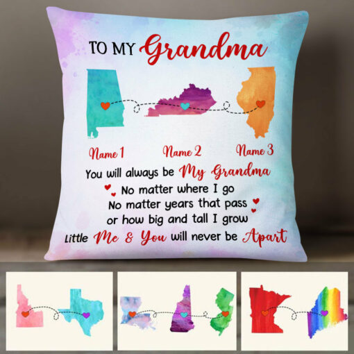 Personalized Grandma Mom Long Distance Pillow