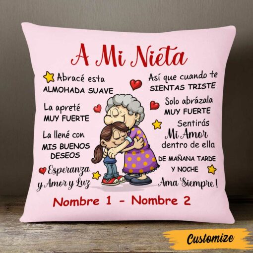 Personalized Grandma Mom Mam� Abuela Spanish Pillow