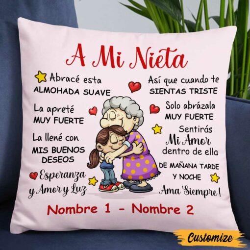 Personalized Grandma Mom Mam� Abuela Spanish Pillow