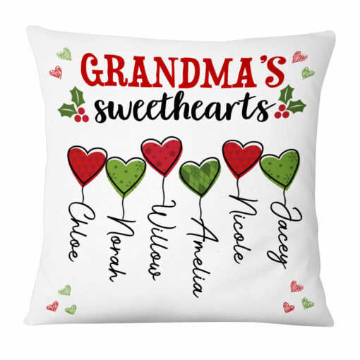 Personalized Grandma Mom Sweethearts Pillow