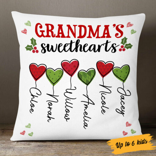 Personalized Grandma Mom Sweethearts Pillow