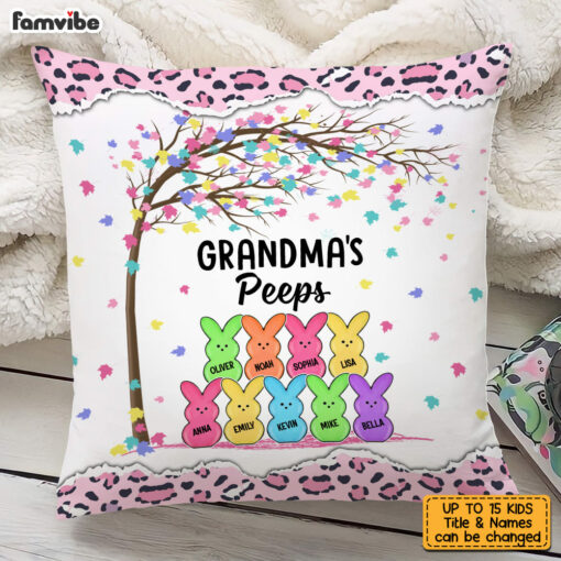 Personalized Grandma Peeps Easter Pillow