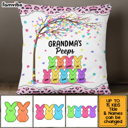 Personalized Grandma Peeps Easter Pillow