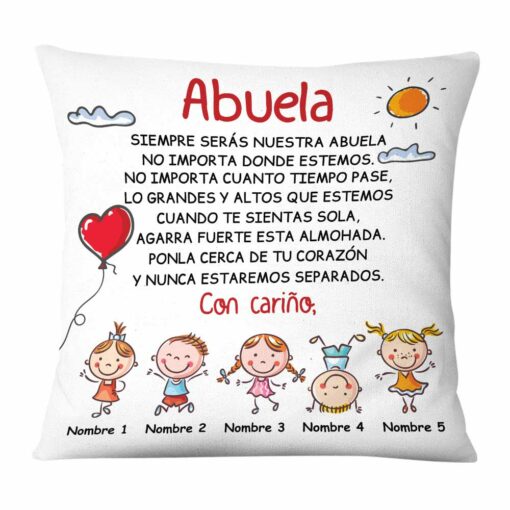 Personalized Grandma Spanish Abuela Pillow