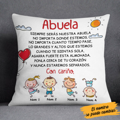 Personalized Grandma Spanish Abuela Pillow